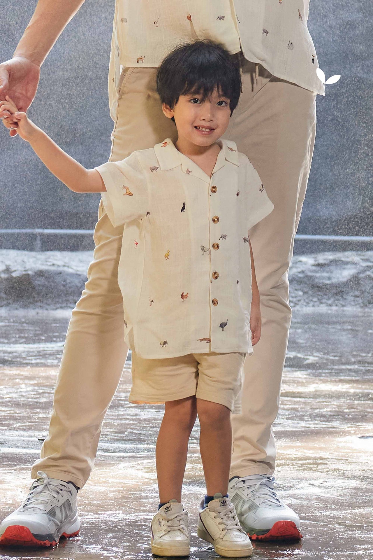 Kid Unisex Cuban Shirt (Mandai Wildlife Reserve - Light)