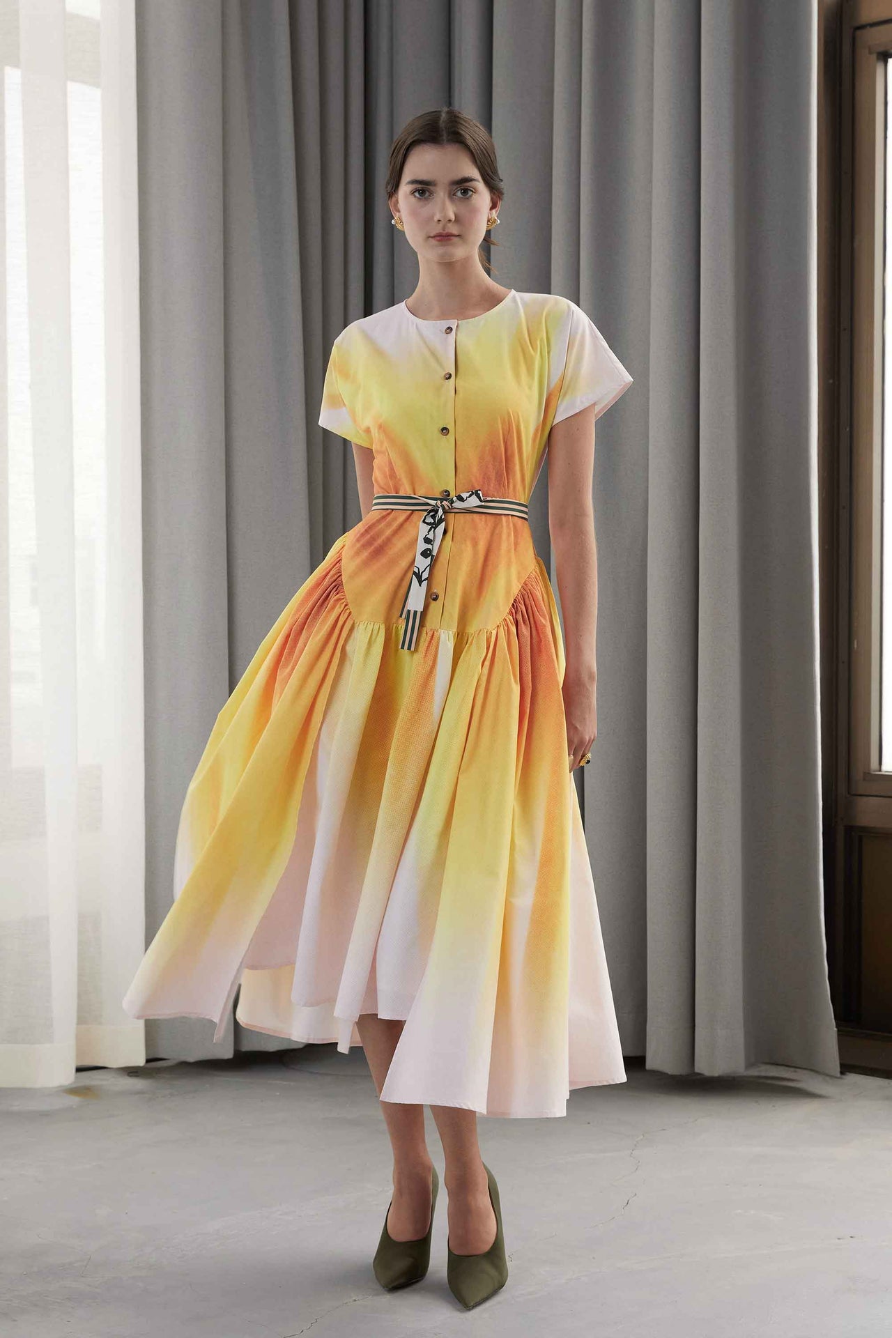 Dolman Billowing Maxi Dress (Tranquillity)
