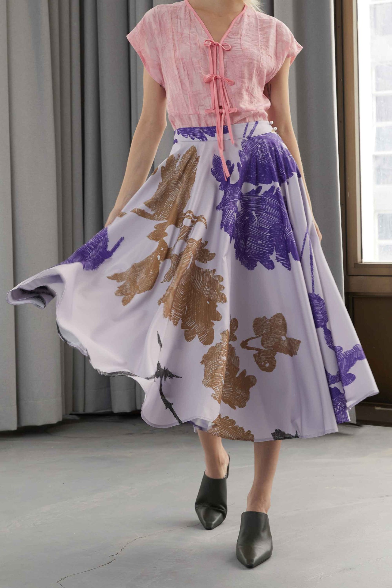 Full Circle Midi Skirt (Shadow)